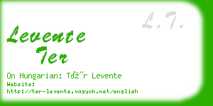 levente ter business card